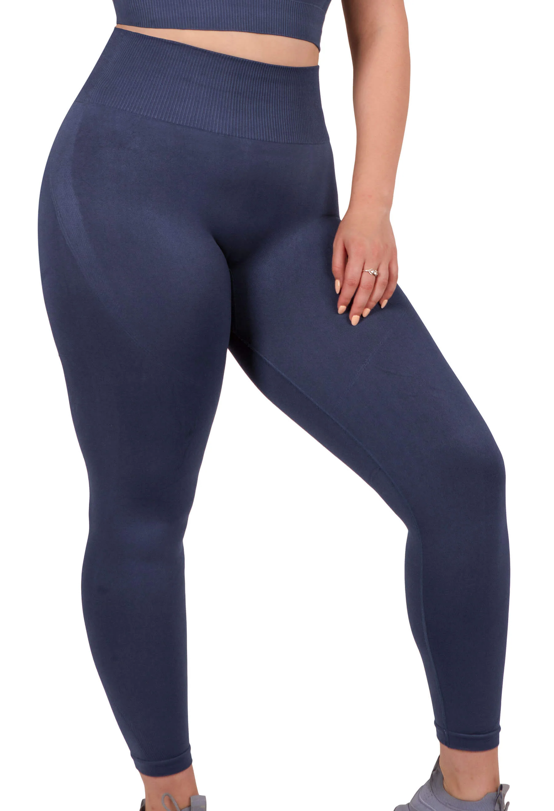 Seamless High Waist Full Length Leggings - 2 Pack - Image 10
