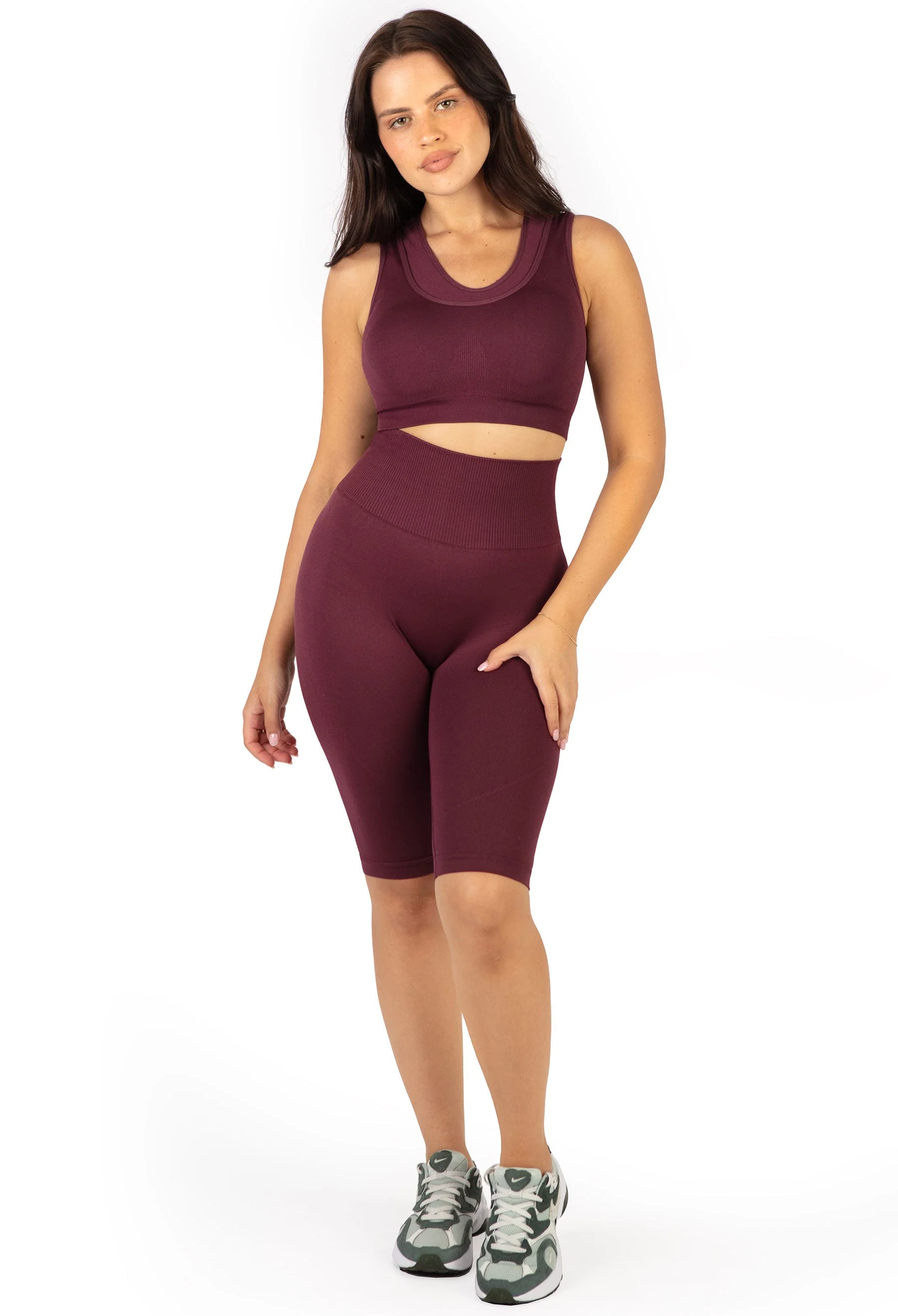 Seamless High Waist Long Biker Shorts - Image 6