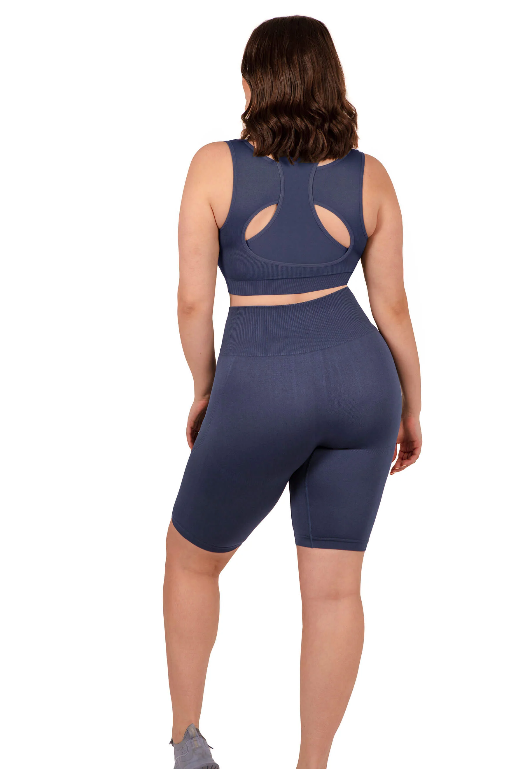 Seamless High Waist Long Biker Shorts - 3 Pack - Image 19