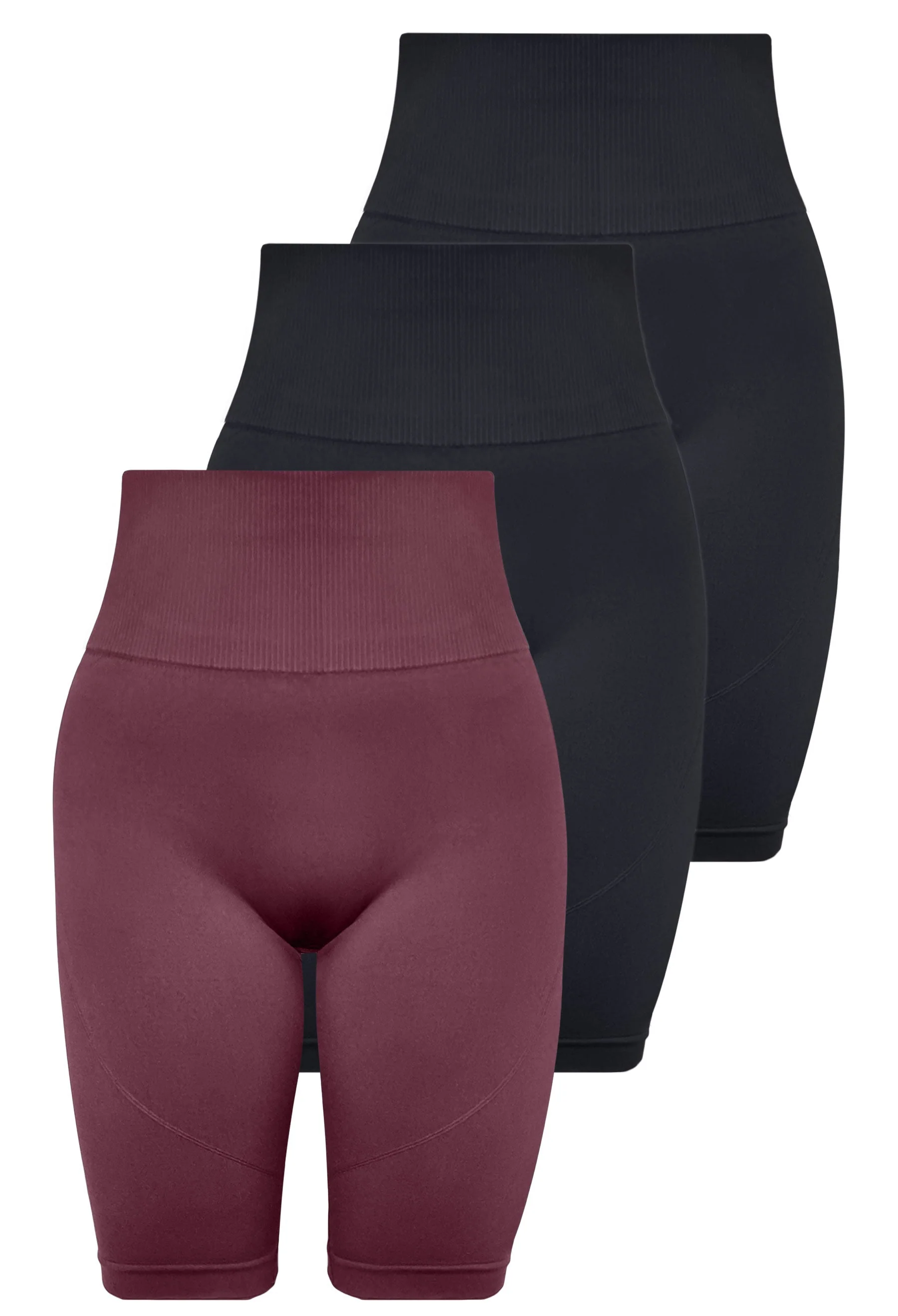 Seamless High Waist Long Biker Shorts - 3 Pack - Image 22