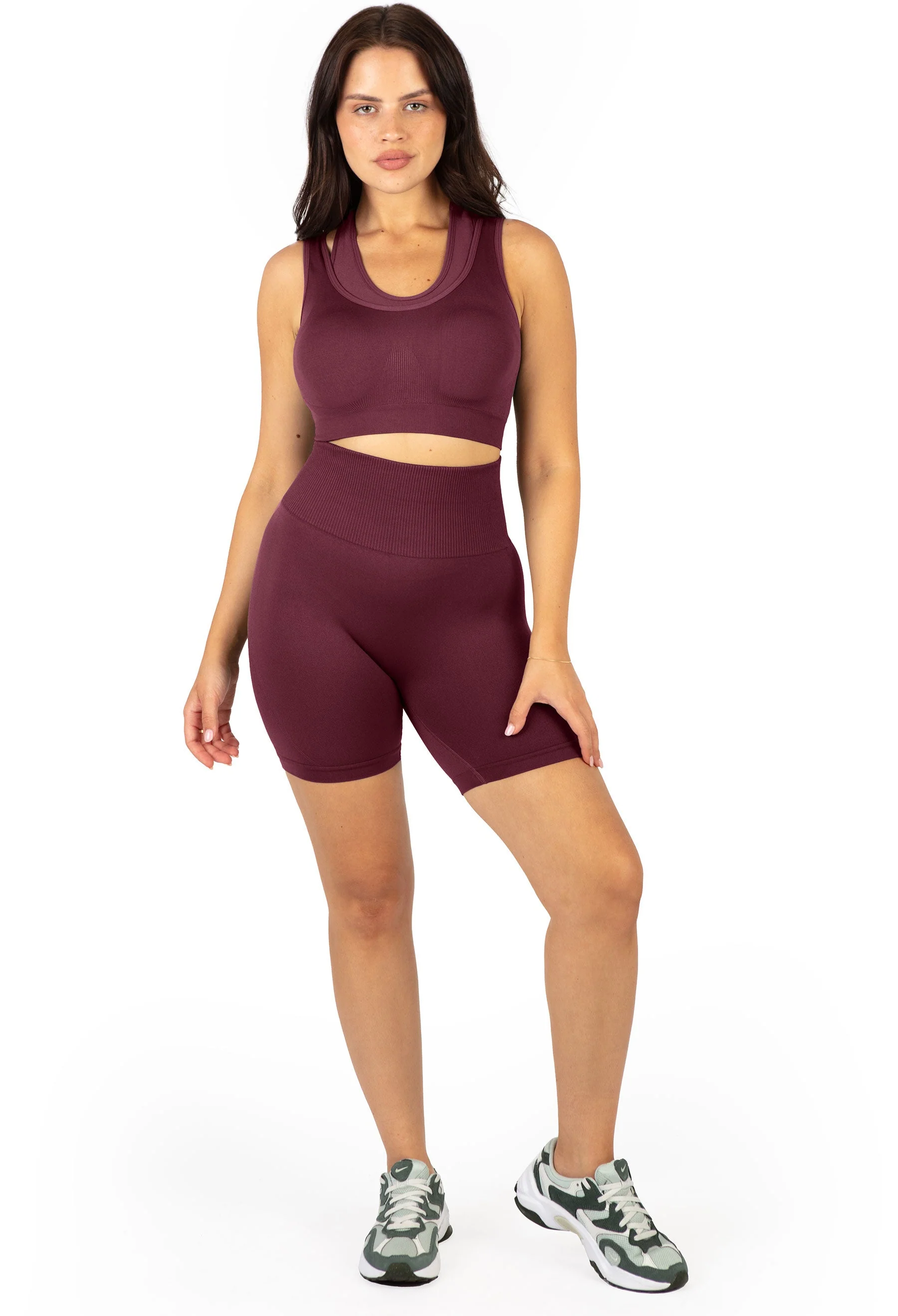 Seamless High Waist Midi Biker Shorts - Image 7