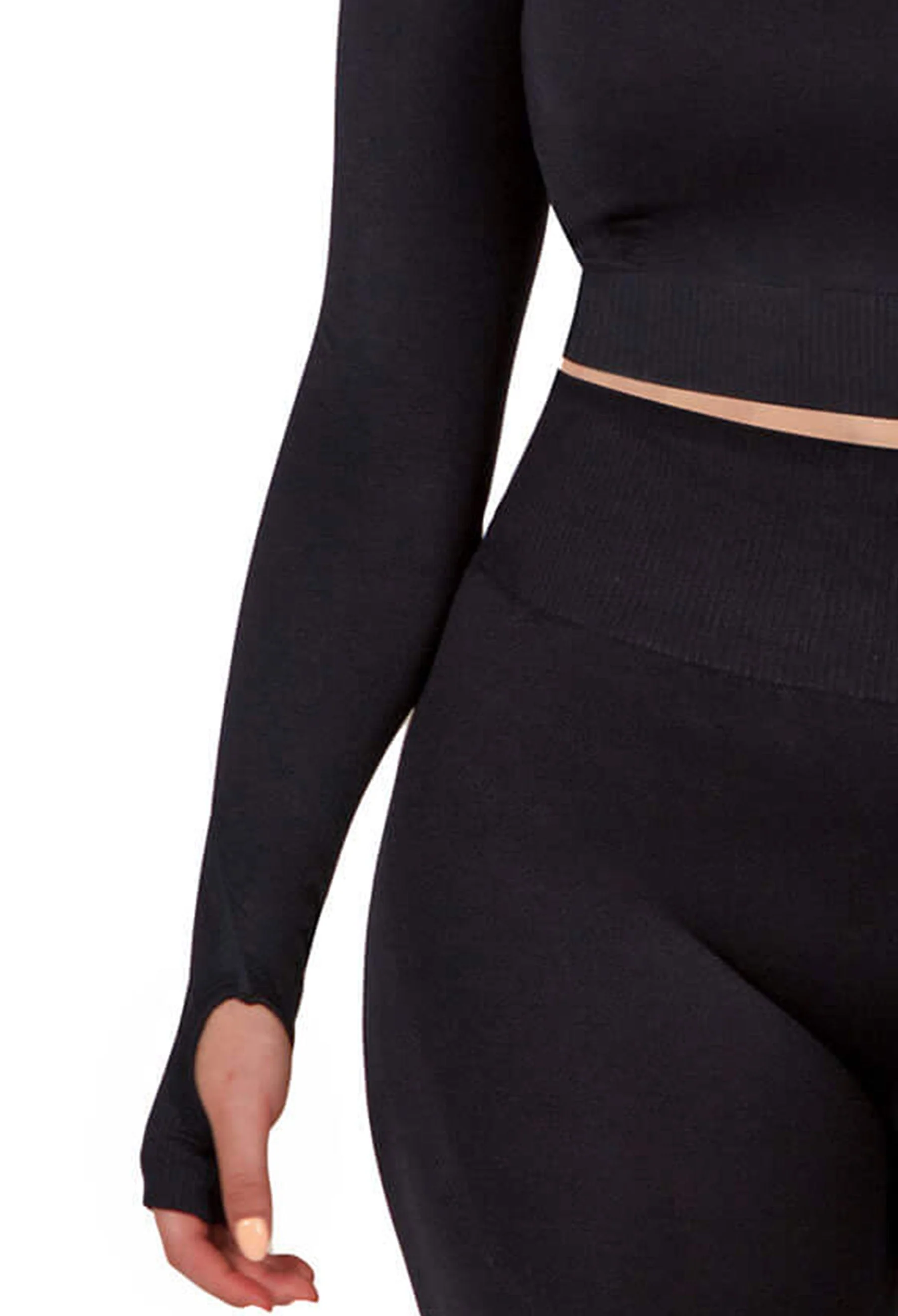 Seamless Long Sleeve Crop Top - 2 Pack - Image 10