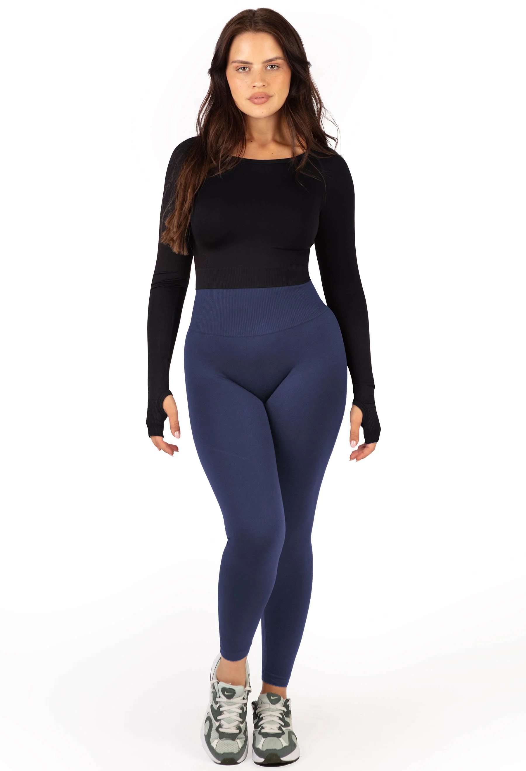 Seamless Long Sleeve Crop Top - 2 Pack - Image 7