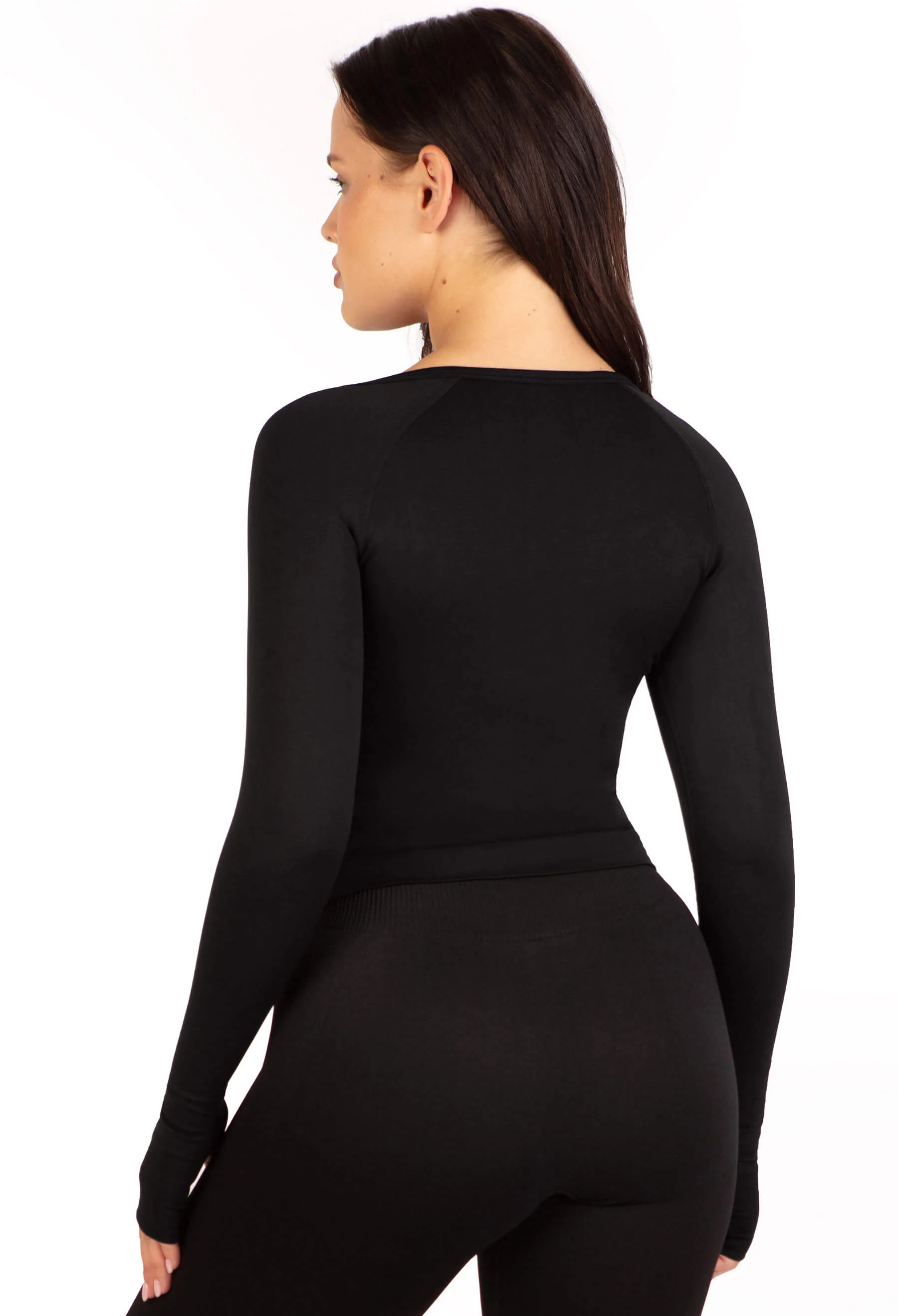 Seamless Square Neck Long Sleeve Top - 2 Pack - Image 4