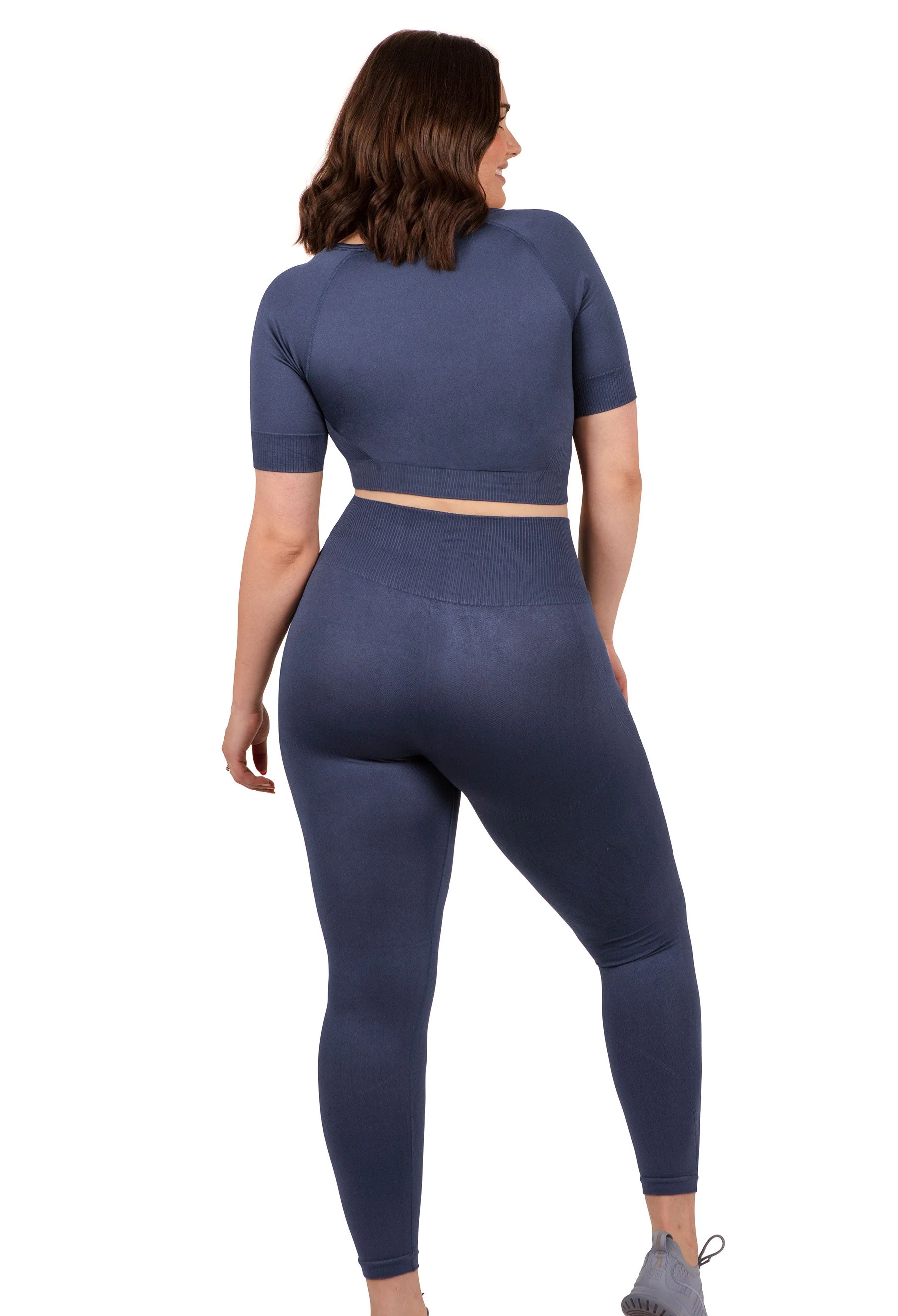 Seamless Square Neck Short Sleeve Crop Top - Image 6