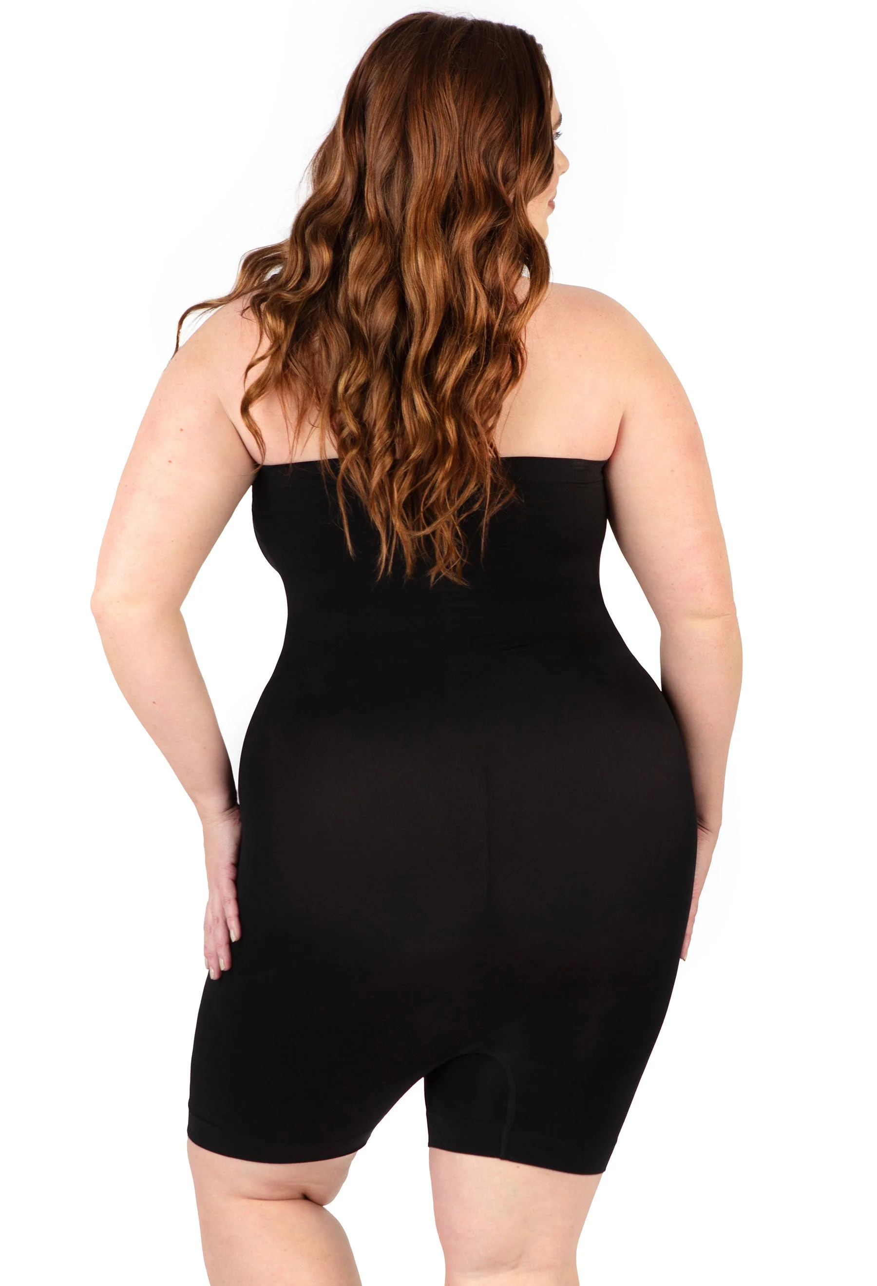 Curvy Shapewear Bodysuit Strapless Shorts | BodySleek - Image 11