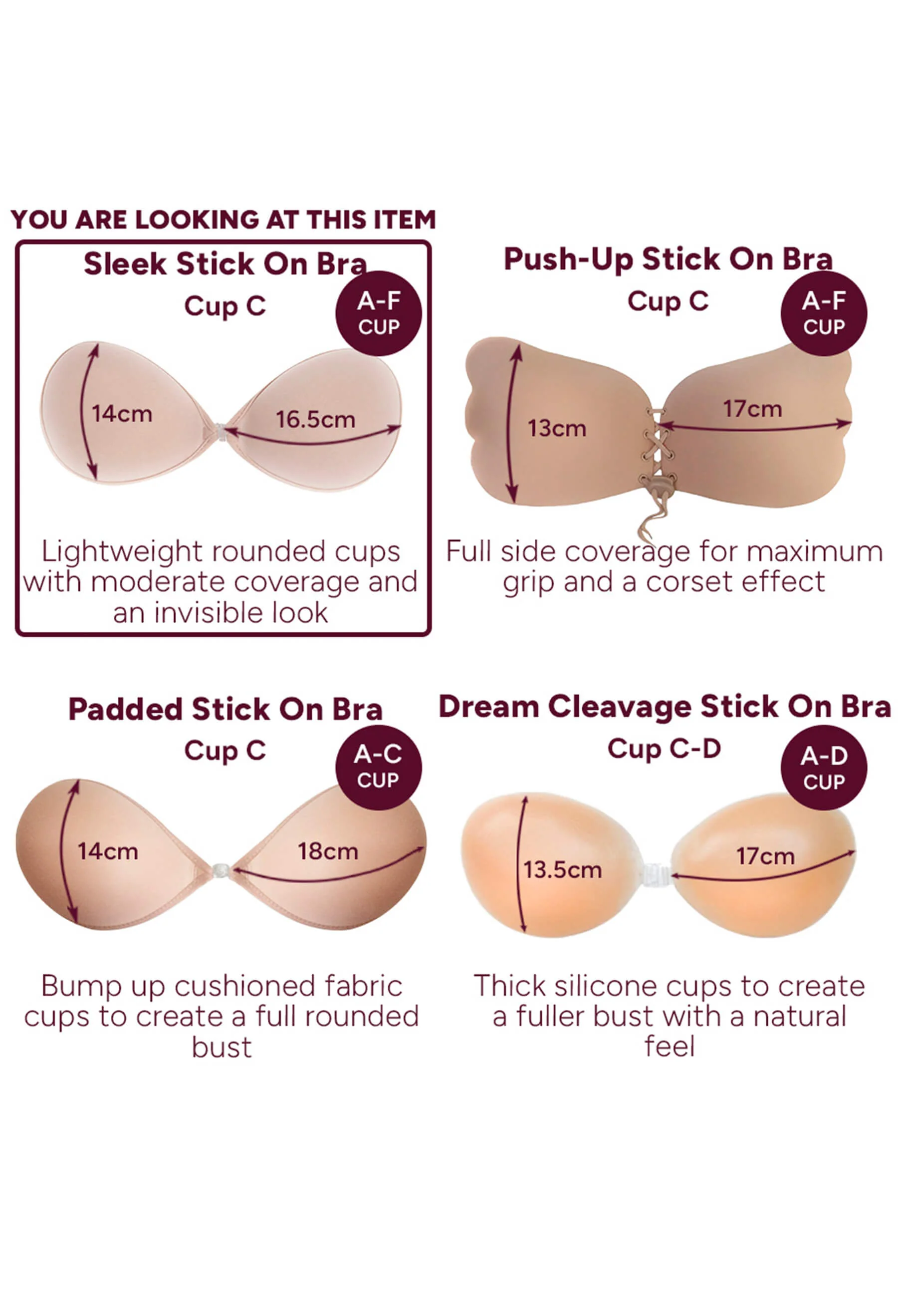 Sleek Stick On Bra With Straps Set - Image 20