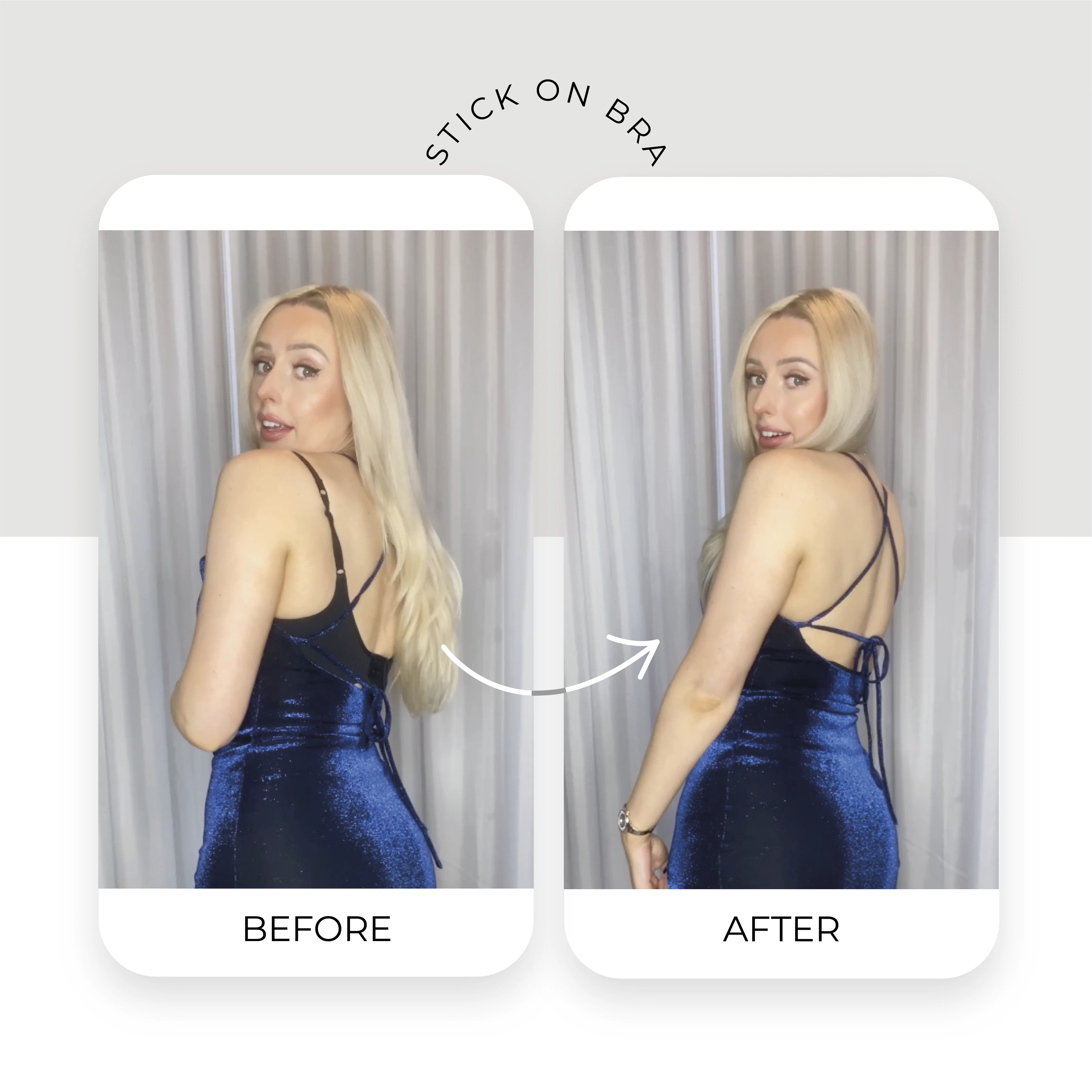 Sleek Stick On Bra With Straps Set - Image 5
