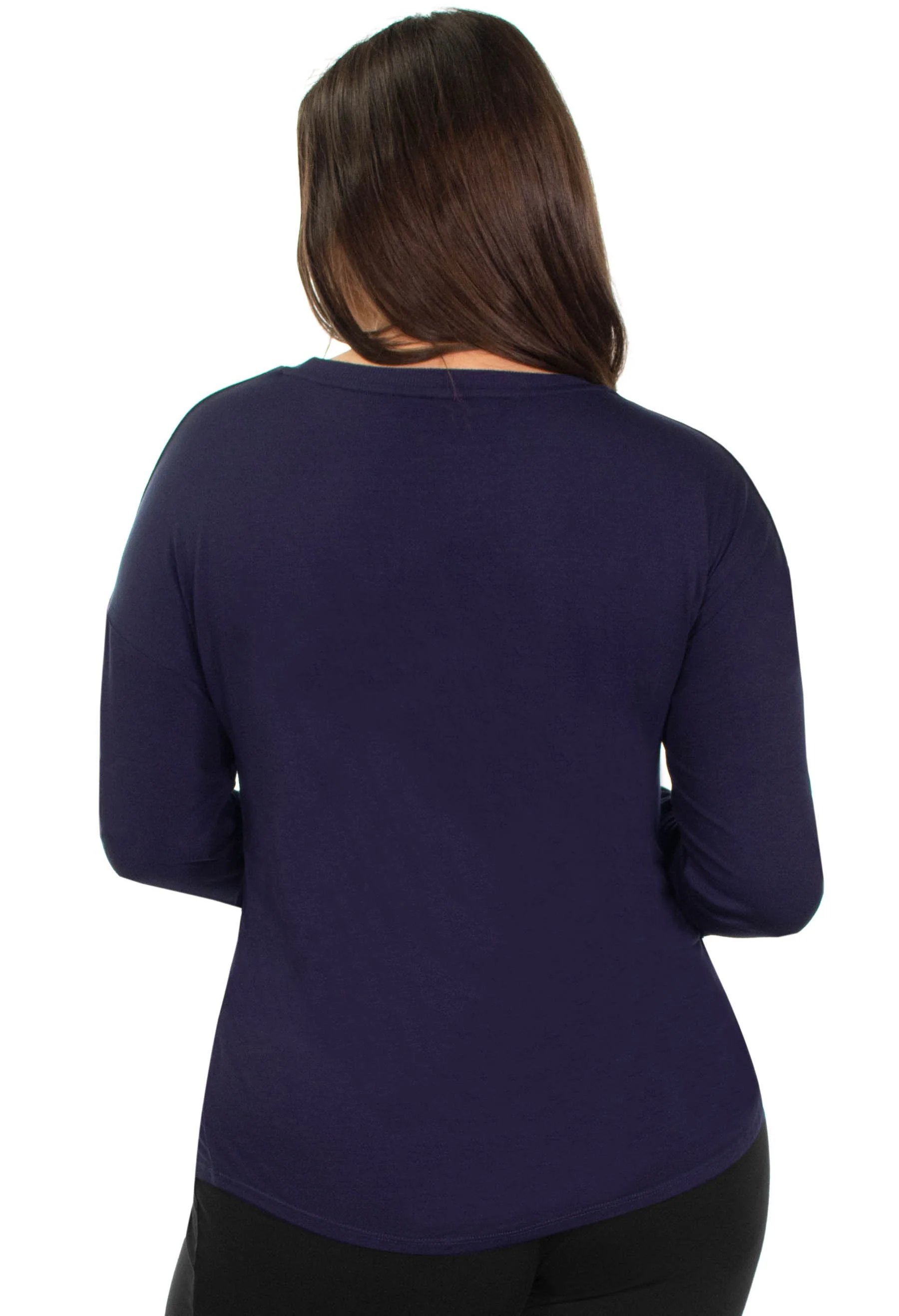 Bamboo Long Sleeve Pyjama Set - Navy - Image 3