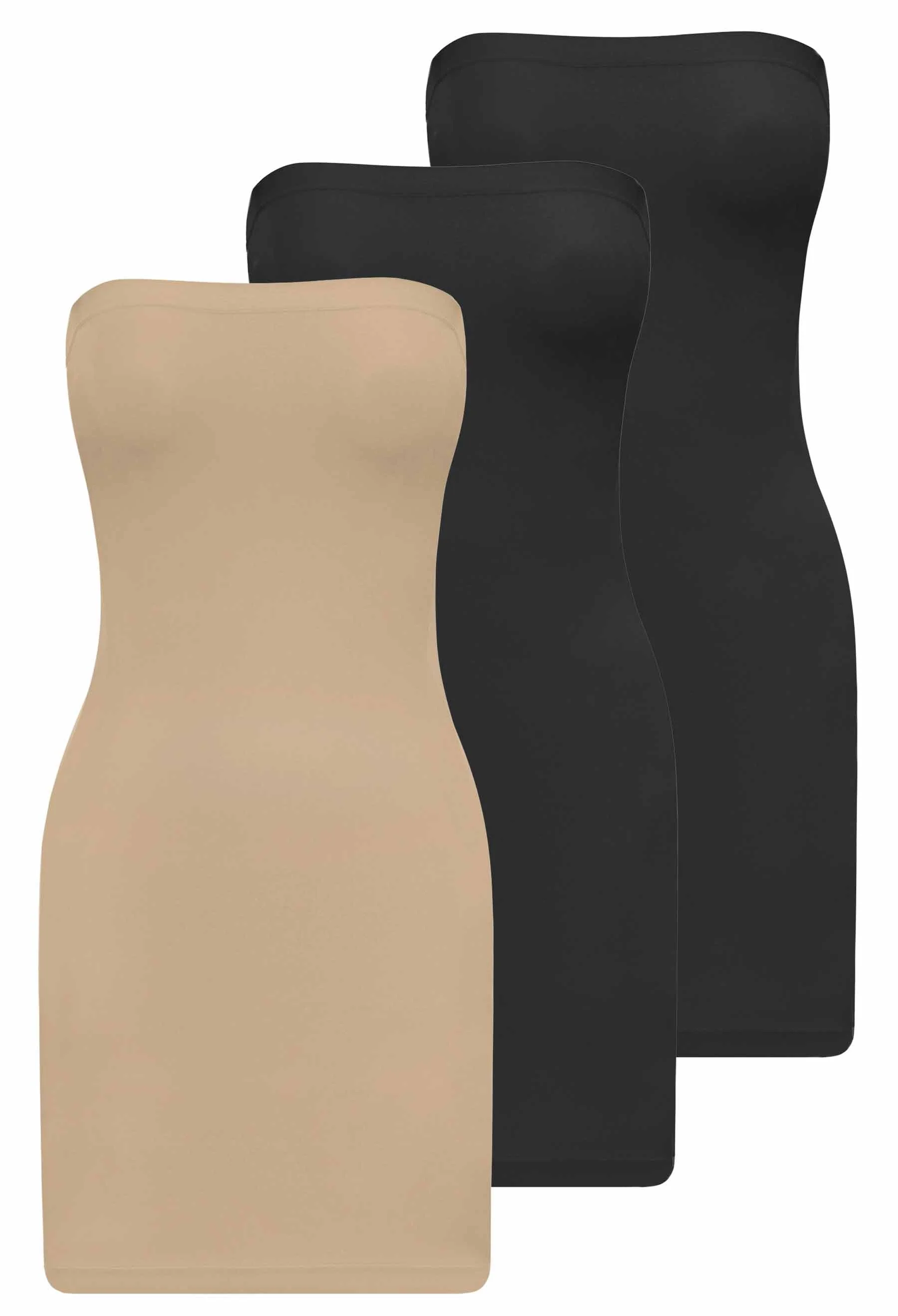 Strapless Knee Length Slip Dress - 3 PACK - Image 12
