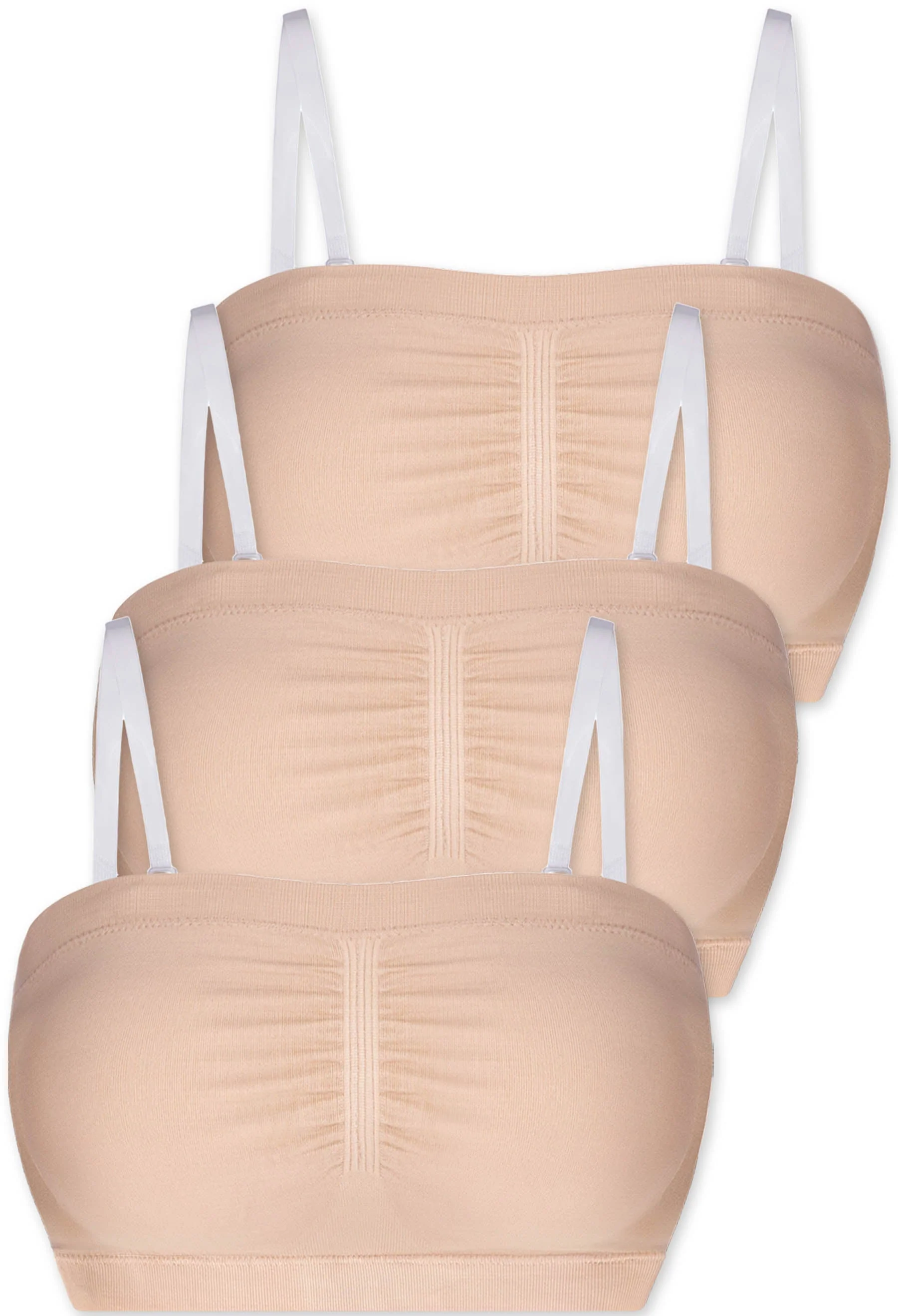 Strapless Support Bandeau with Rib Band - 3 Pack - Image 10