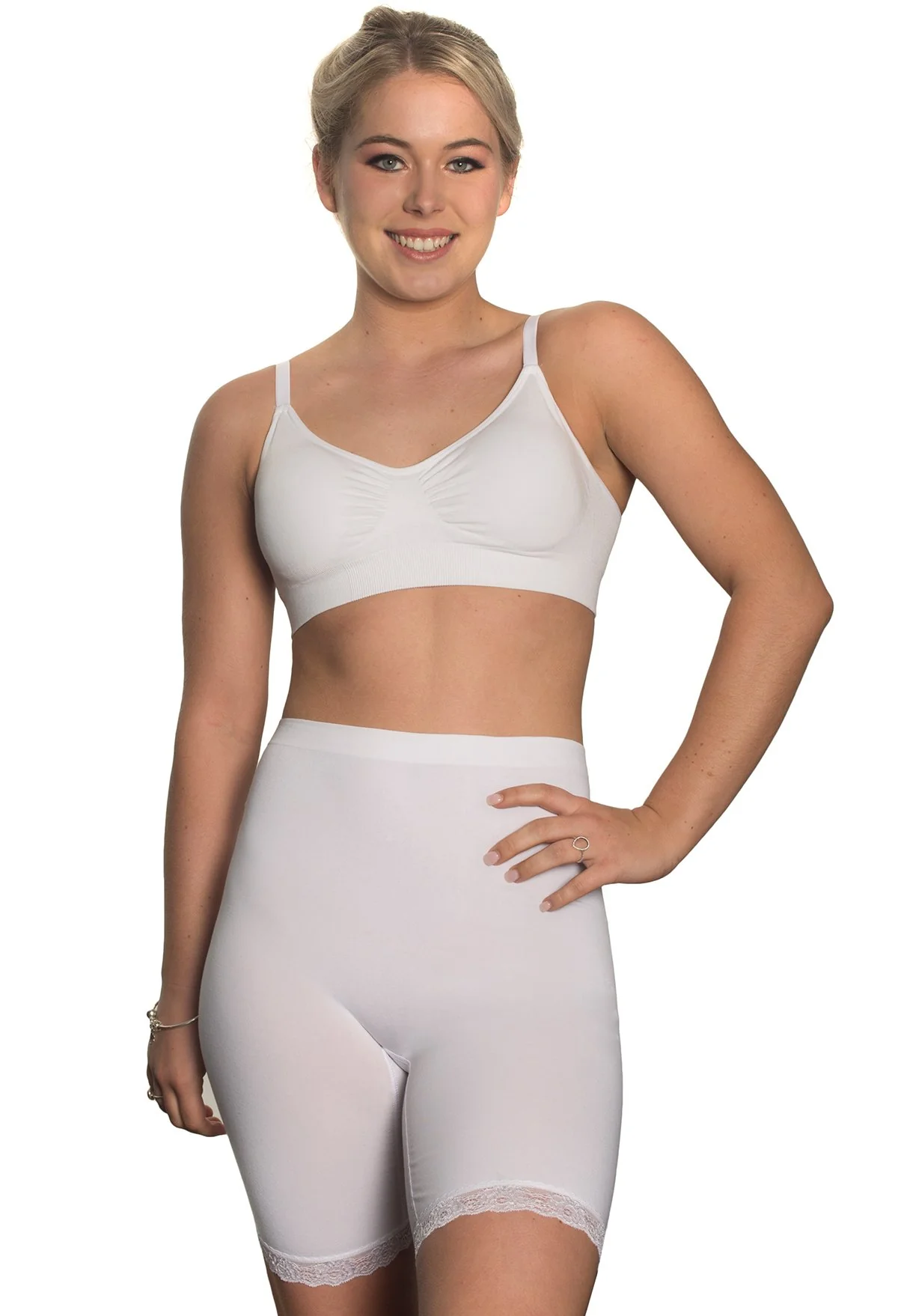 Travel Essential Anti Chafing High Rise Long Cotton Rich Shorts - Image 11