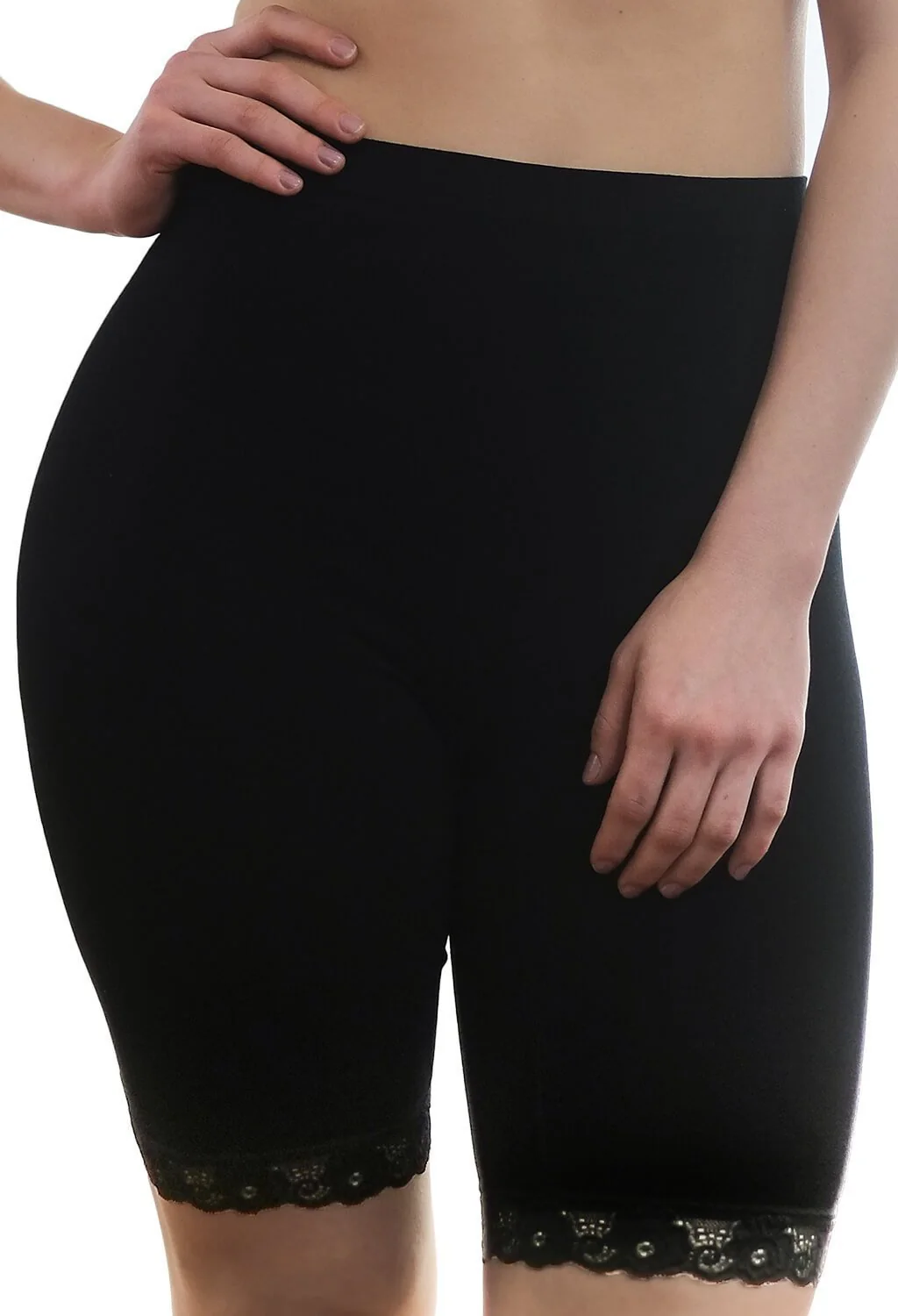 Travel Essential Anti Chafing High Rise Long Cotton Rich Shorts - Image 5