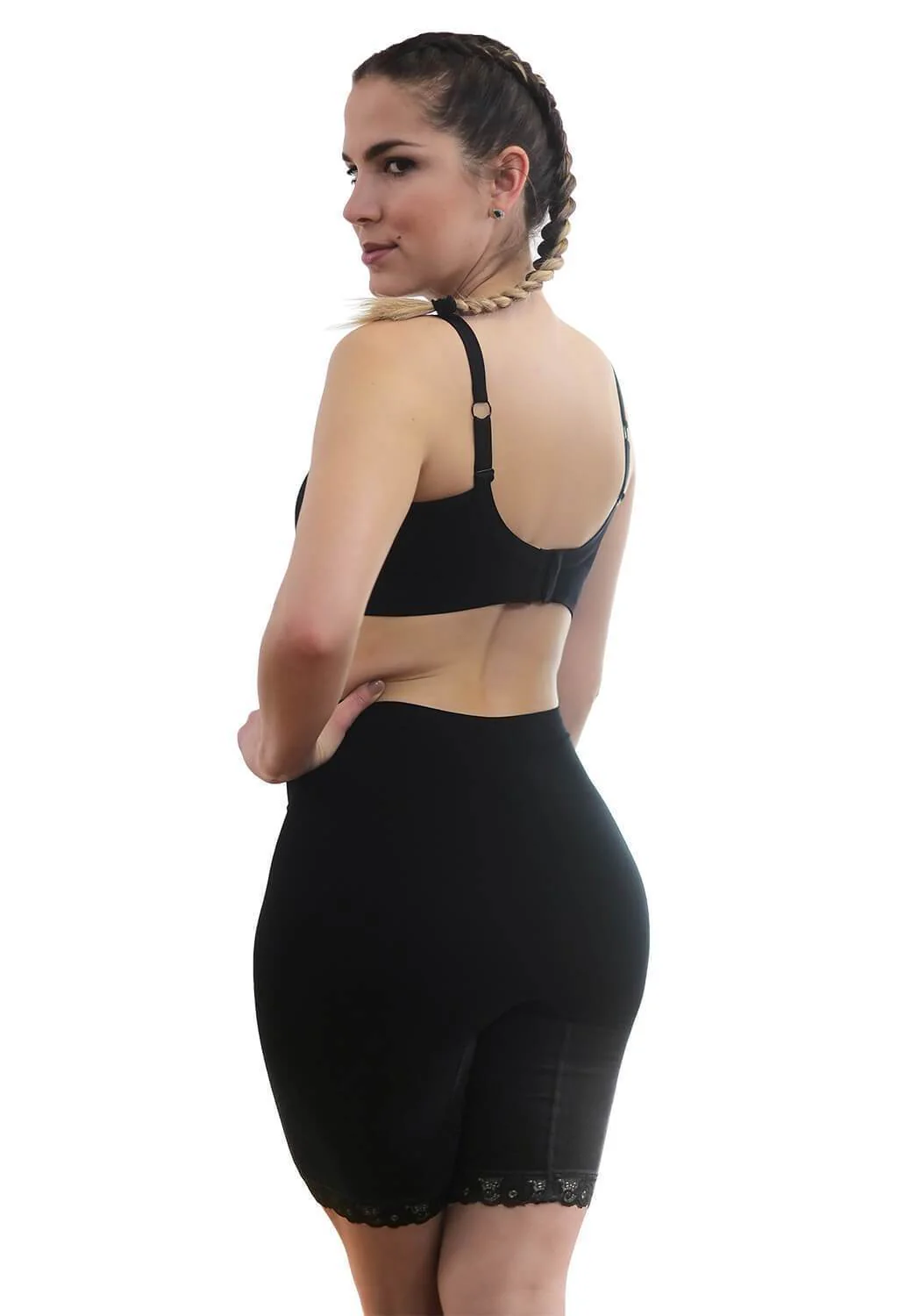Travel Essential Anti Chafing High Rise Long Cotton Rich Shorts - Image 9