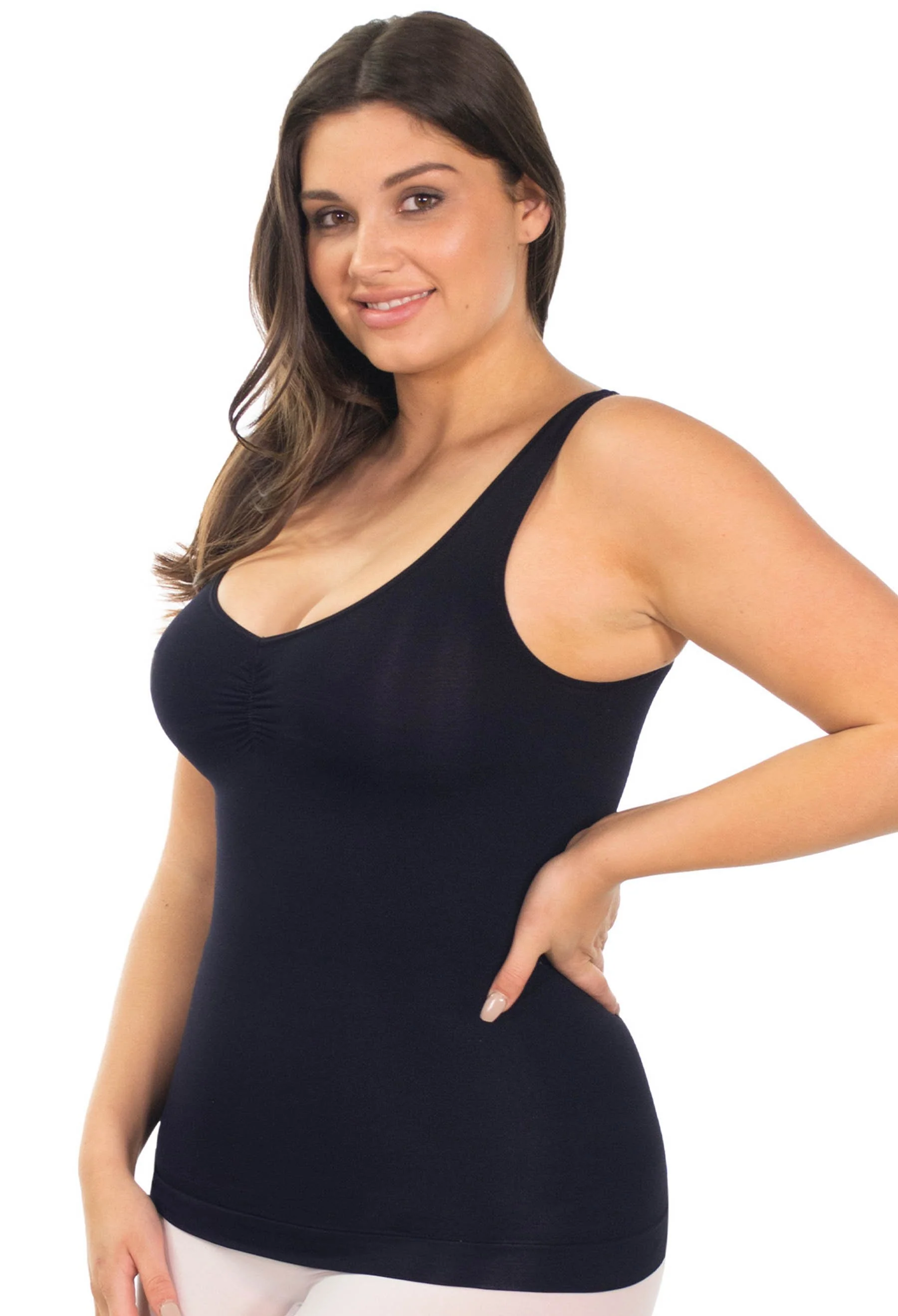 Ultra Light Shaping Curvy V-Tank - 2 Pack - Image 8