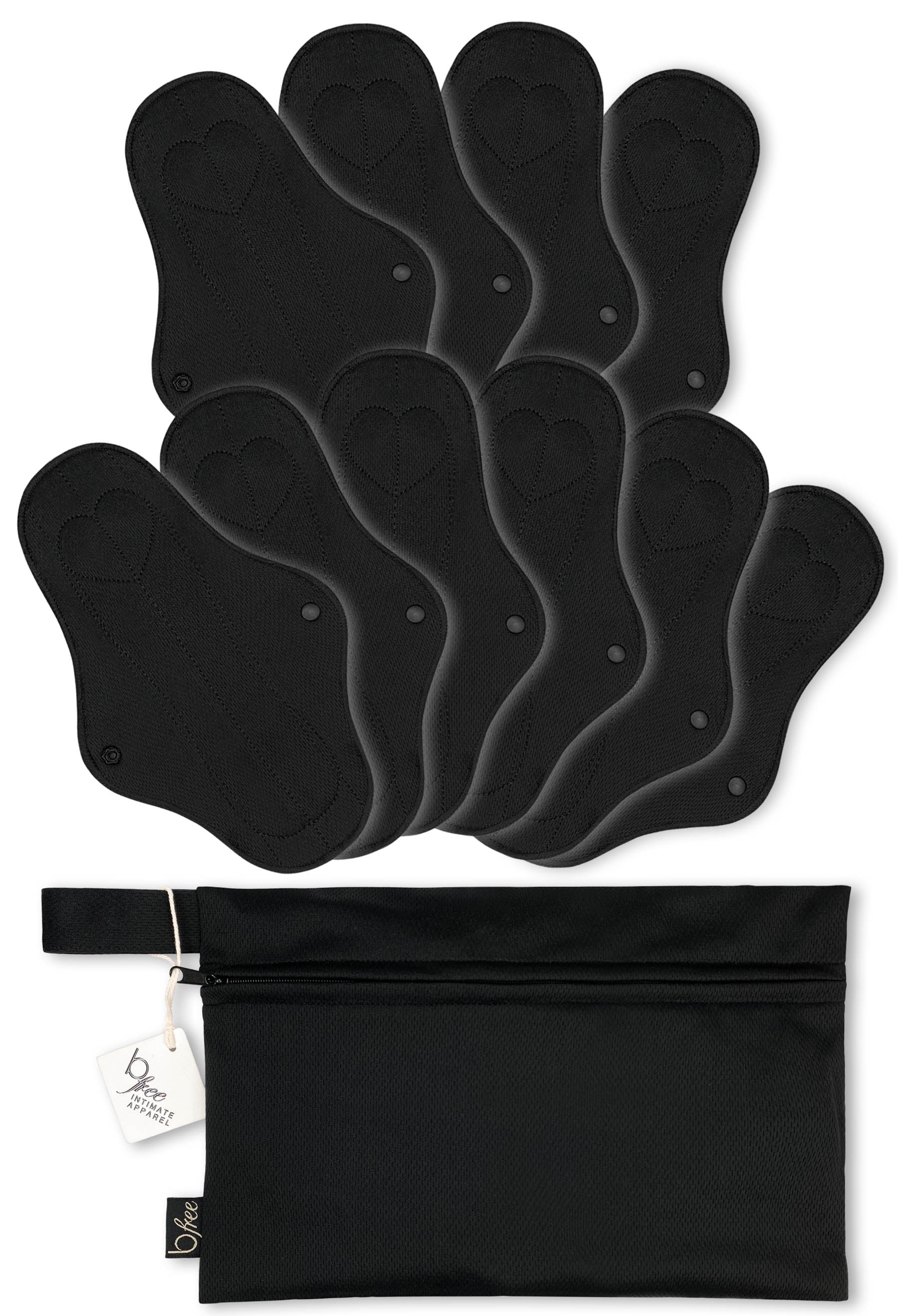 Ultra Thin Long Reusable Panty Liner With Wings - 10 Pack - Image 7
