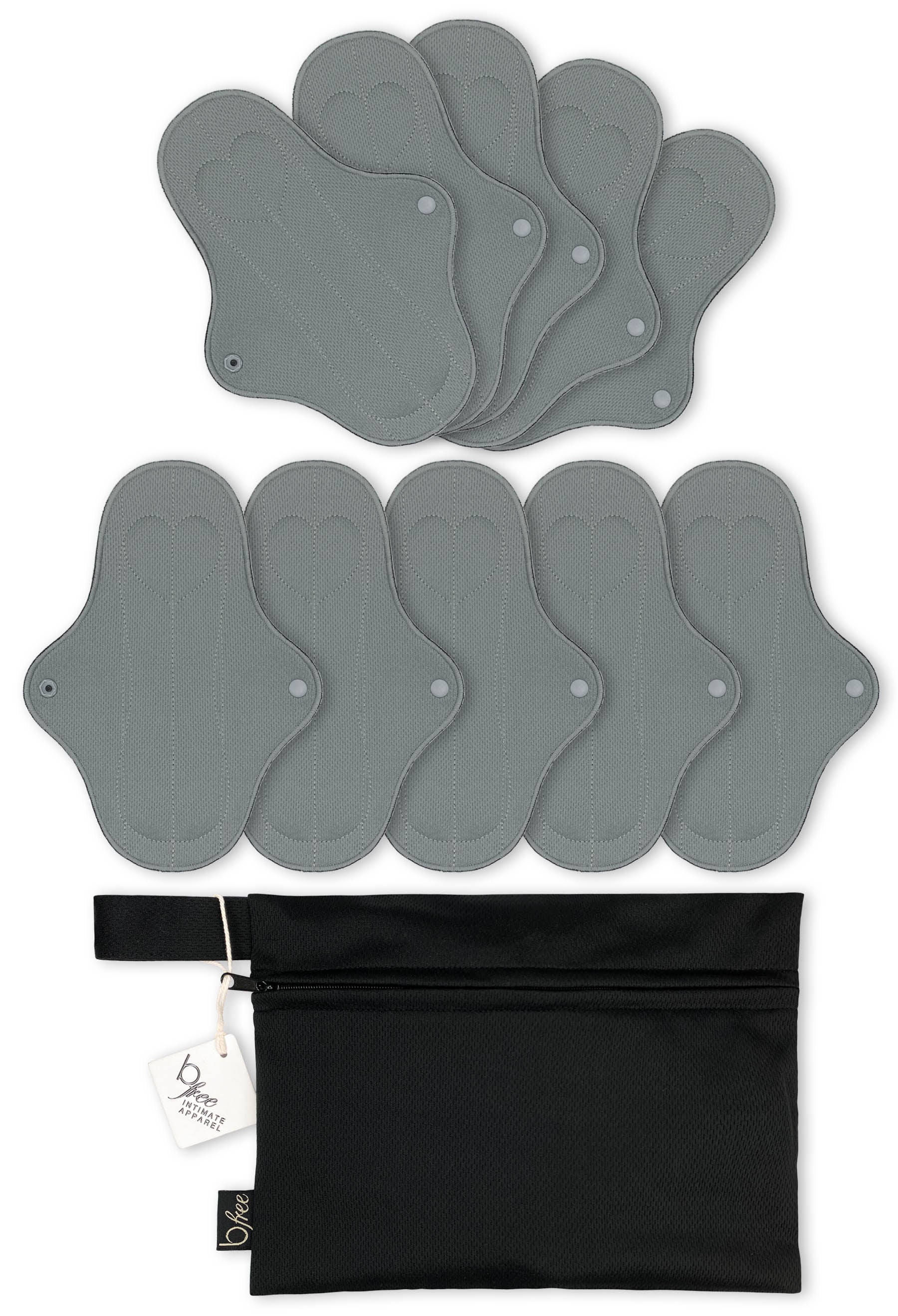 Ultra Thin Small Reusable Panty Liner With Wings - 10 Pack - Image 7
