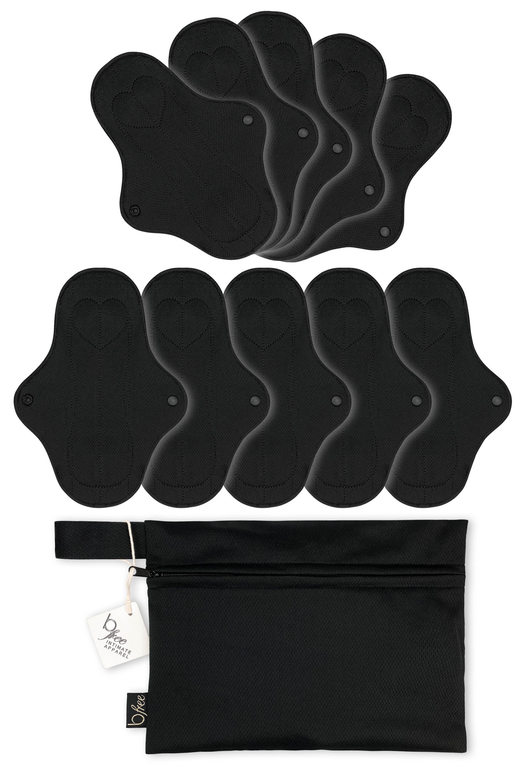 Ultra Thin Small Reusable Panty Liner With Wings - 10 Pack - Image 8