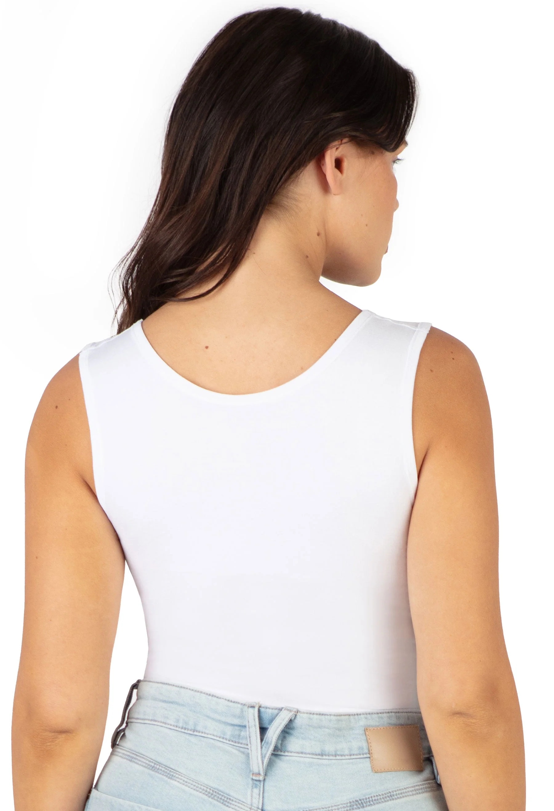 White Bamboo Tank Top - Image 4