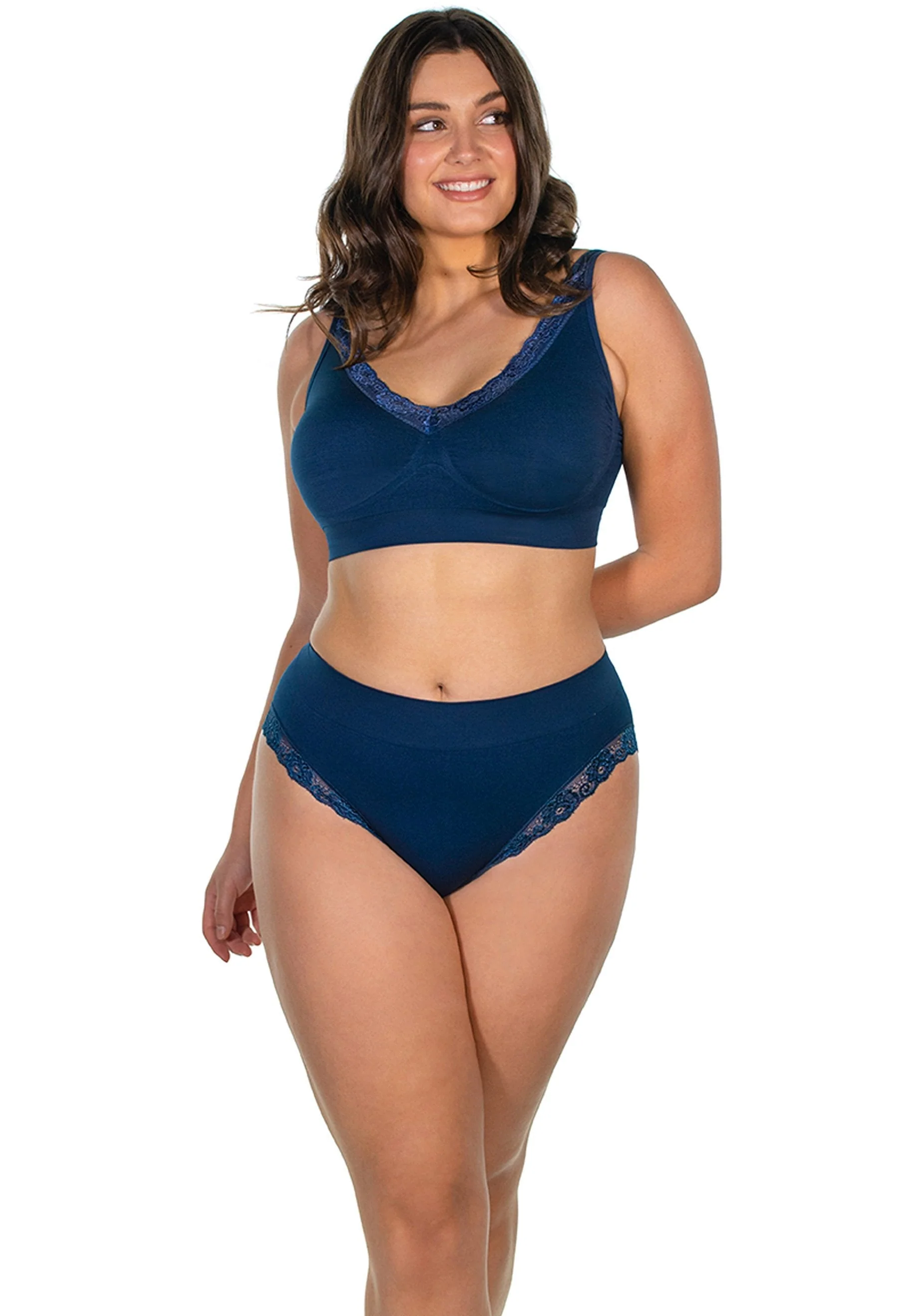 Wirefree Lace Minimiser Bra for Big Boobs - Image 18