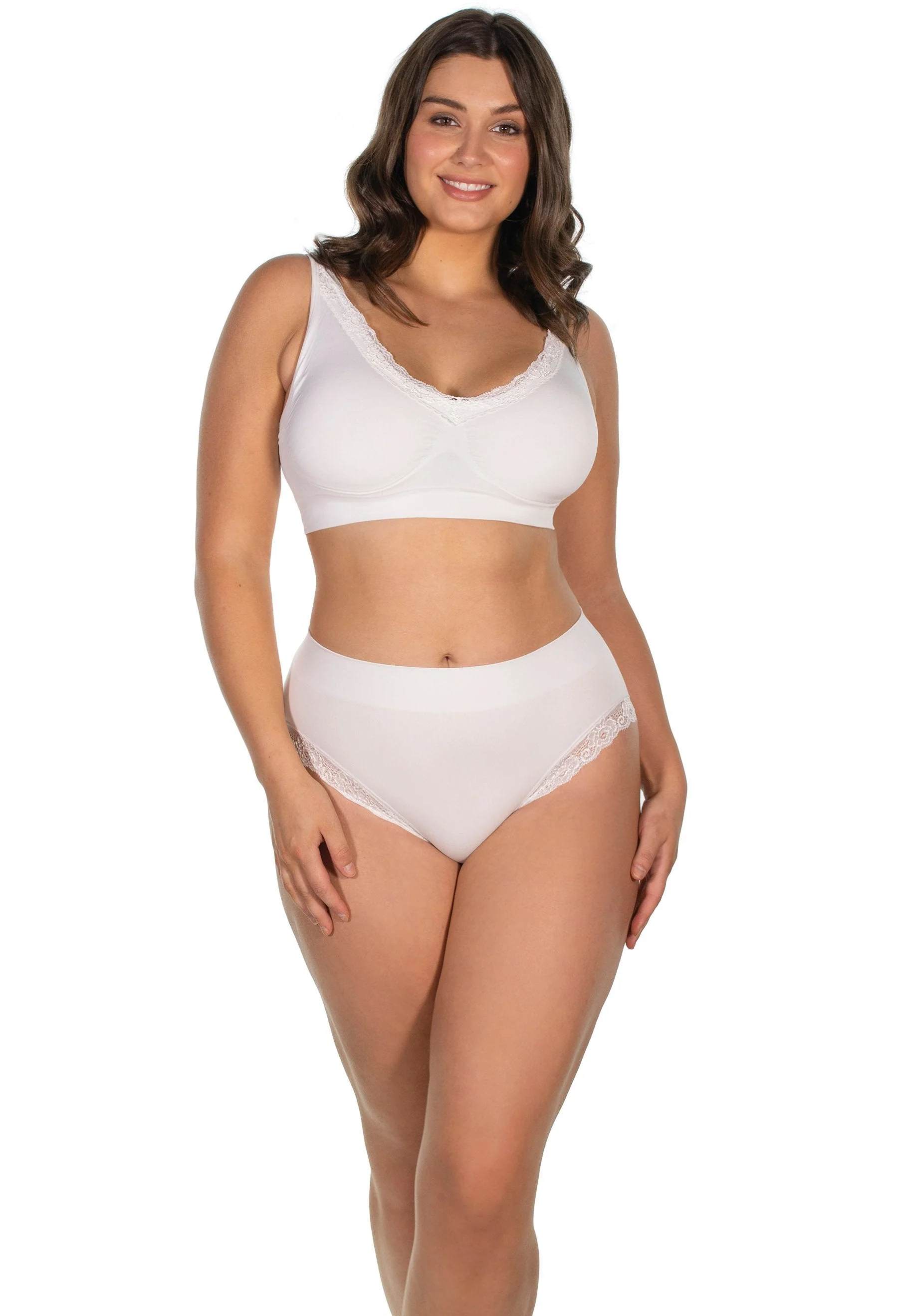 Wirefree Lace Minimiser Bra for Big Boobs - Image 19
