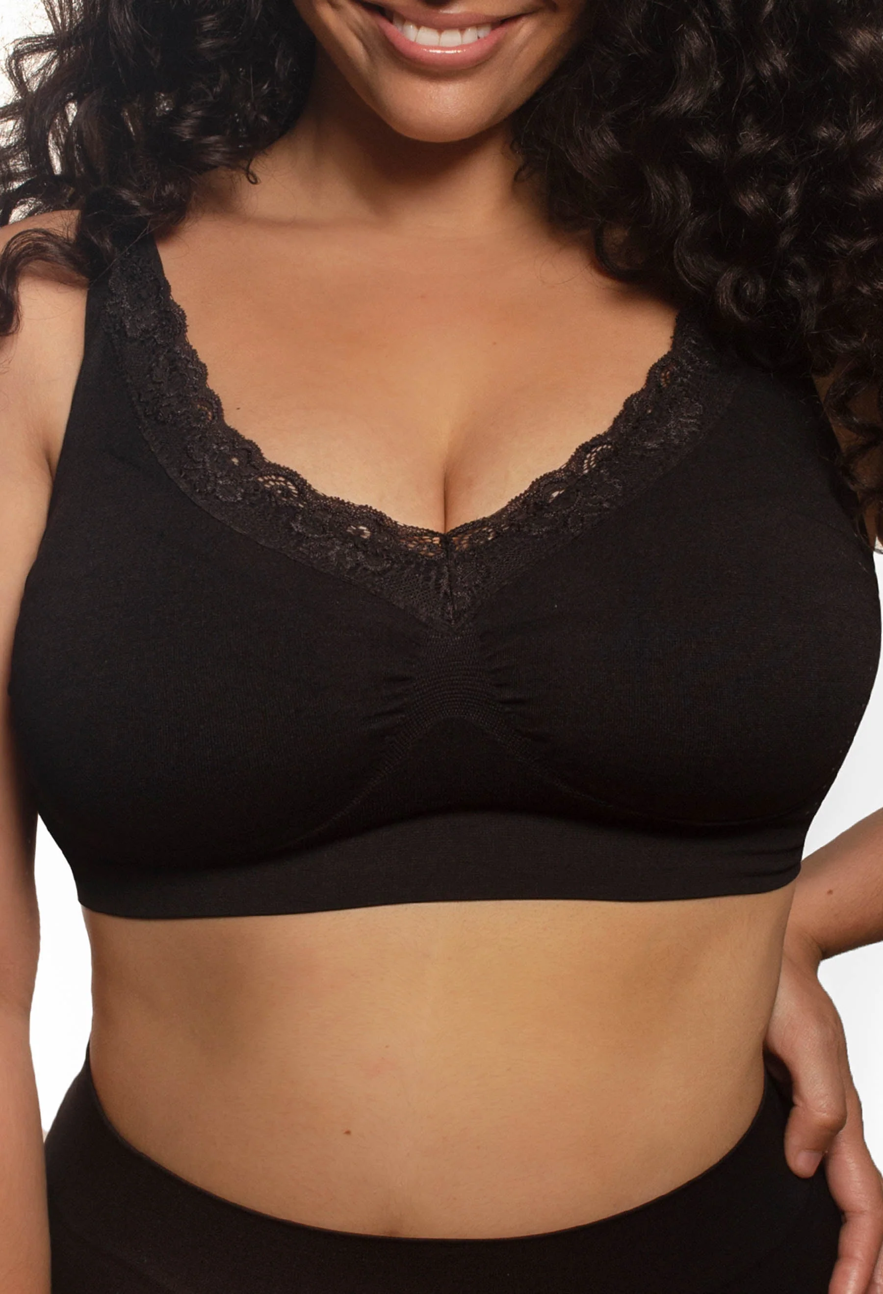 Wirefree Lace Minimiser Bra for Big Boobs - Image 6