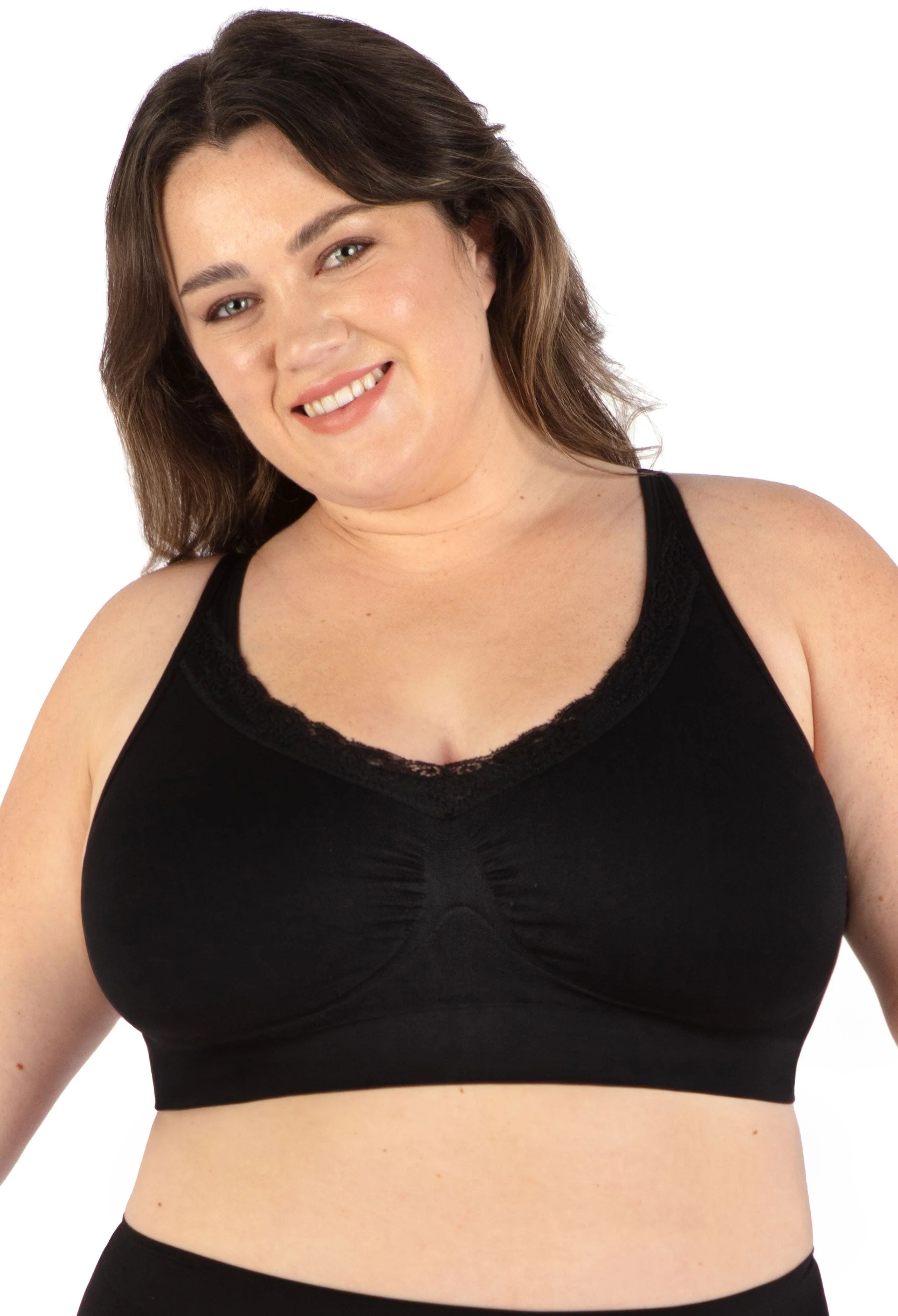 Wirefree Lace Minimiser Bra for Big Boobs - Image 8
