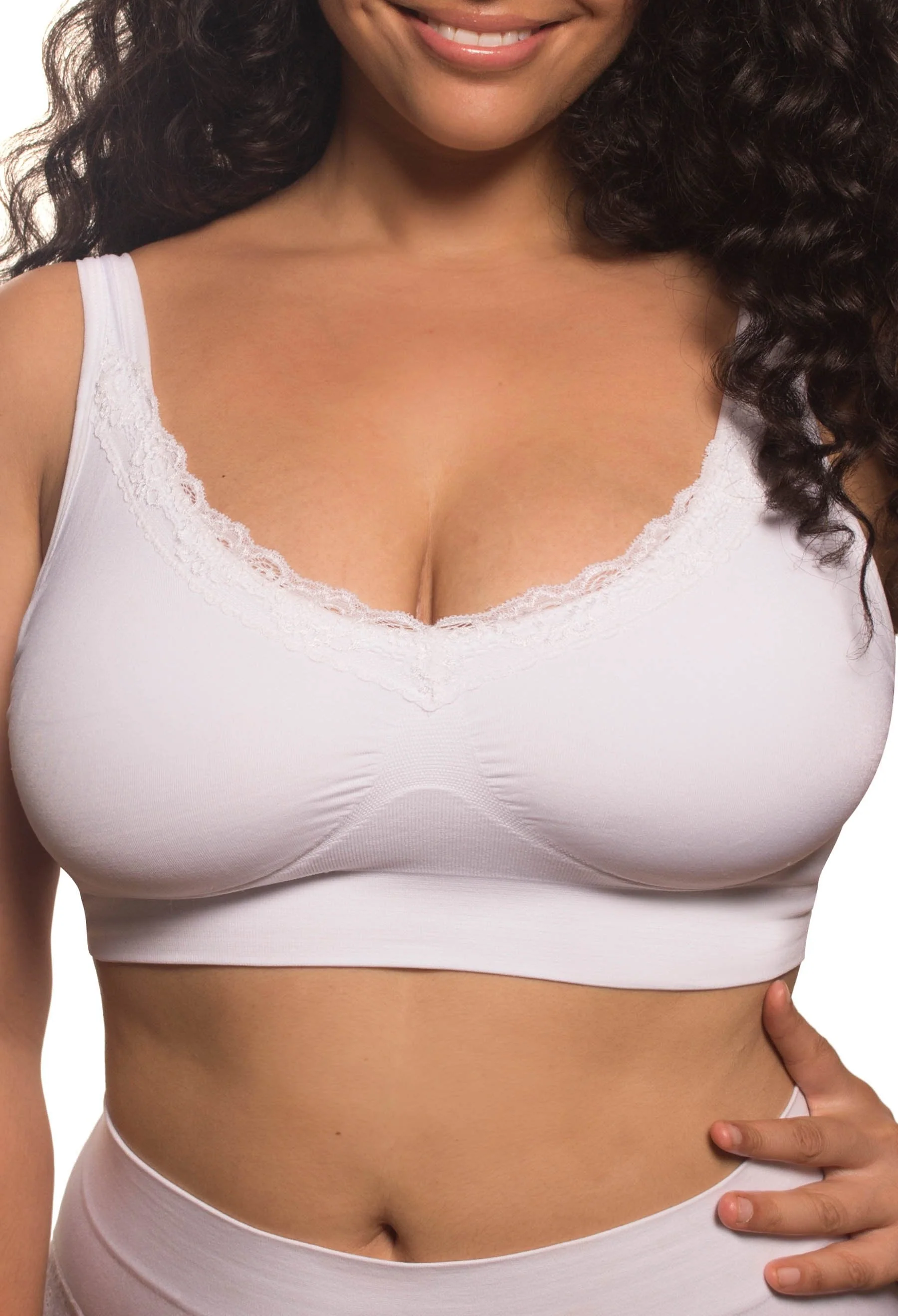 Wirefree Lace Minimiser Bra for Big Boobs - Image 9